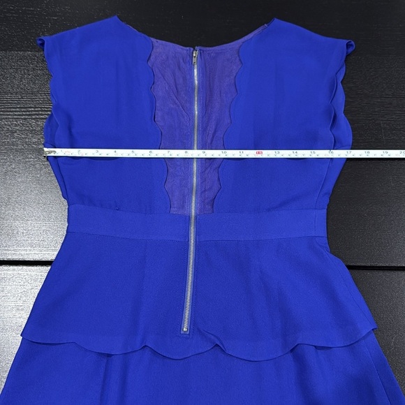 Cooperative Blue Scalloped Layered Peplum Mini Dress - 4 - Picture 11 of 11